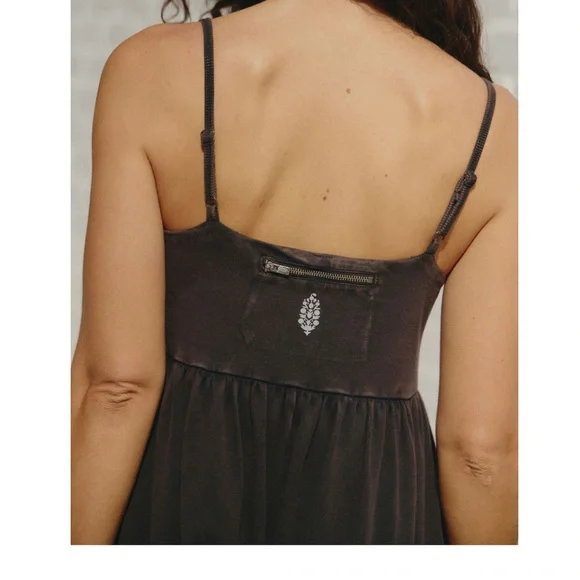 Free People Hot Shot Strappy Onesie Jumpsuit Black Small - Picture 4 of 11